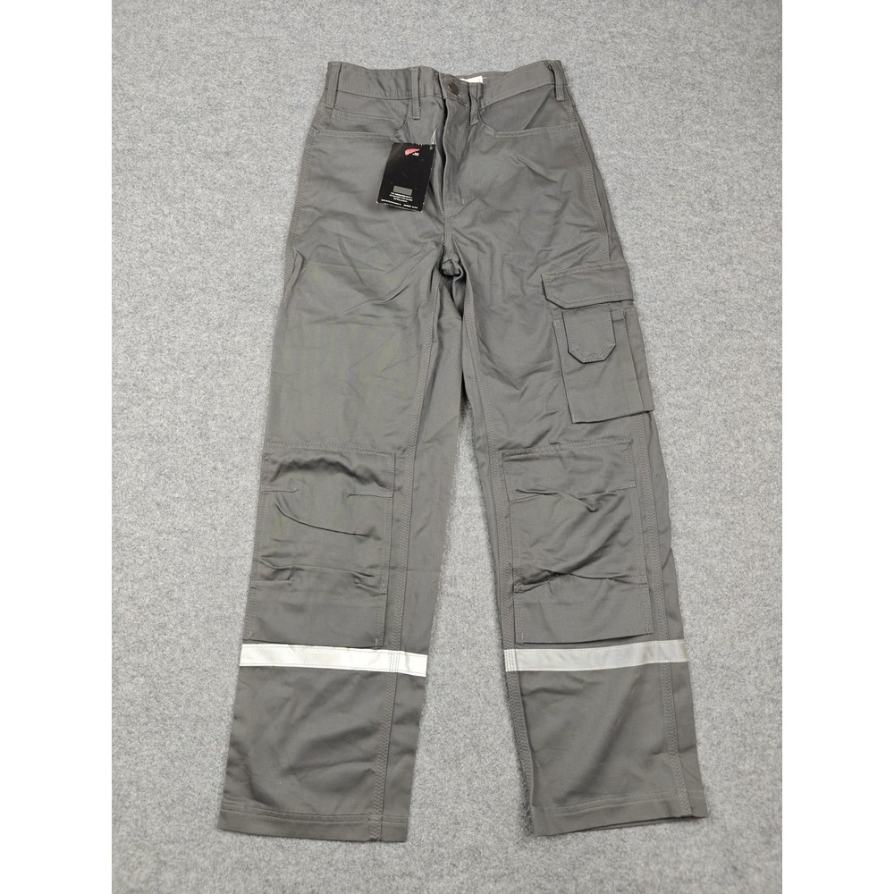 Red Wing Pants Womens 26x30 Gray Cargo Reflective Safety Workwear Cotton 76150